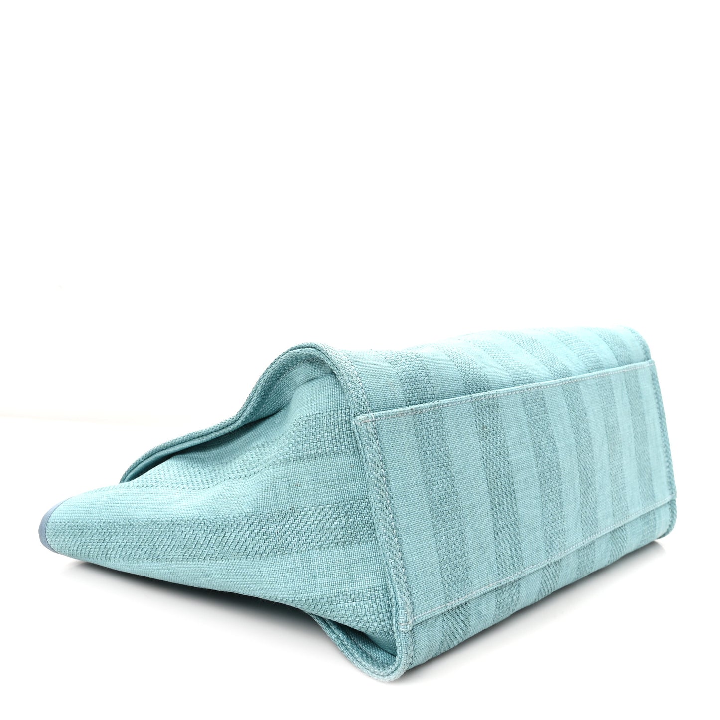 Mixed Fibers Striped Medium Deauville Tote Blue