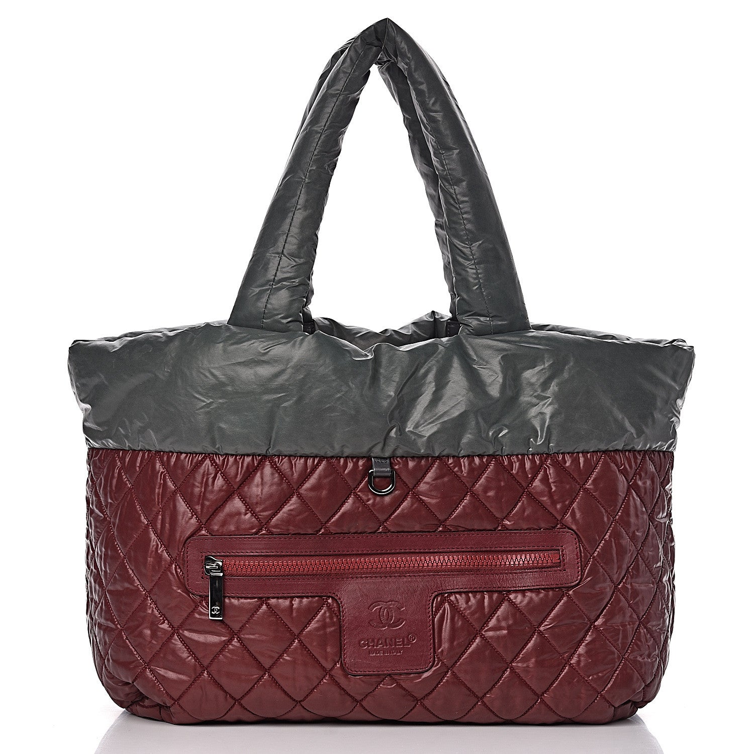 Chanel Nylon Quilted Medium Coco Cocoon Reversible Tote Grey 4 of 20