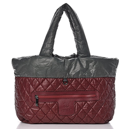 Chanel Nylon Quilted Medium Coco Cocoon Reversible Tote Grey 4 of 20