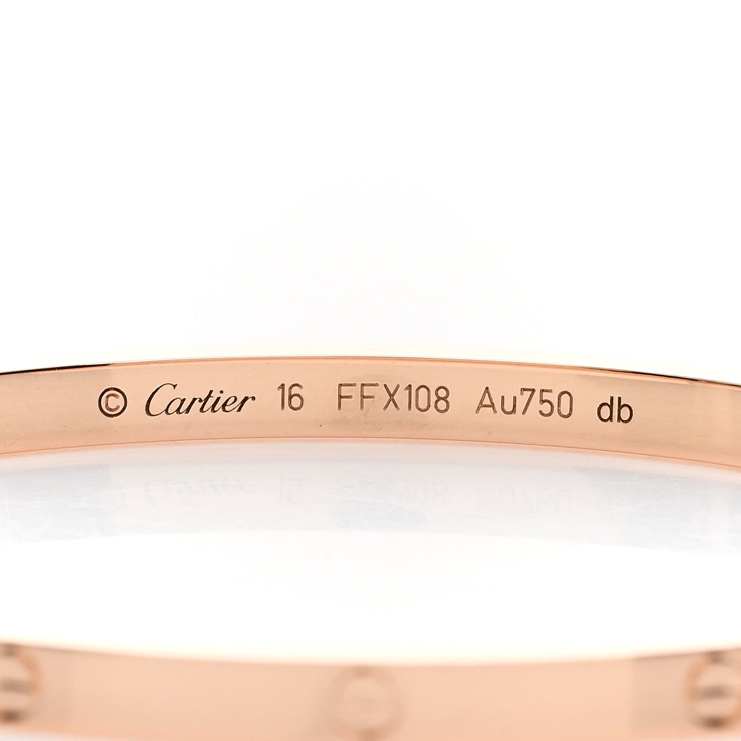 18K Pink Gold Small LOVE Bracelet 16