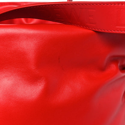 Loewe Shiny Nappa Lambskin Puffer Flamenco Knot Clutch Lipstick Red 9 of 9