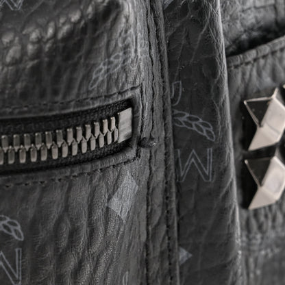 MCM Visetos Side Stud Mini Stark Backpack Black 11 of 12