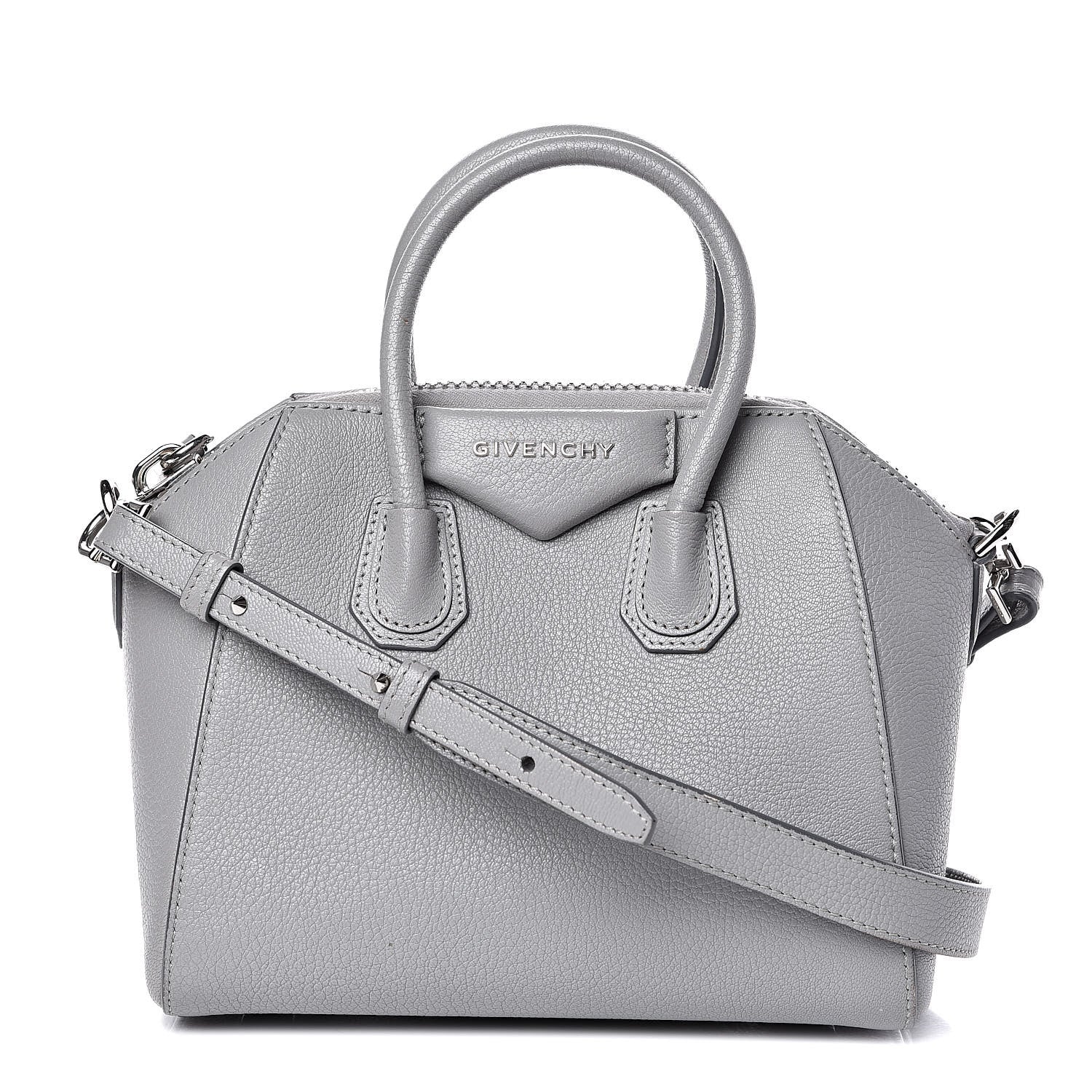 Givenchy Sugar Goatskin Mini Antigona Pearl Grey 1 of 12