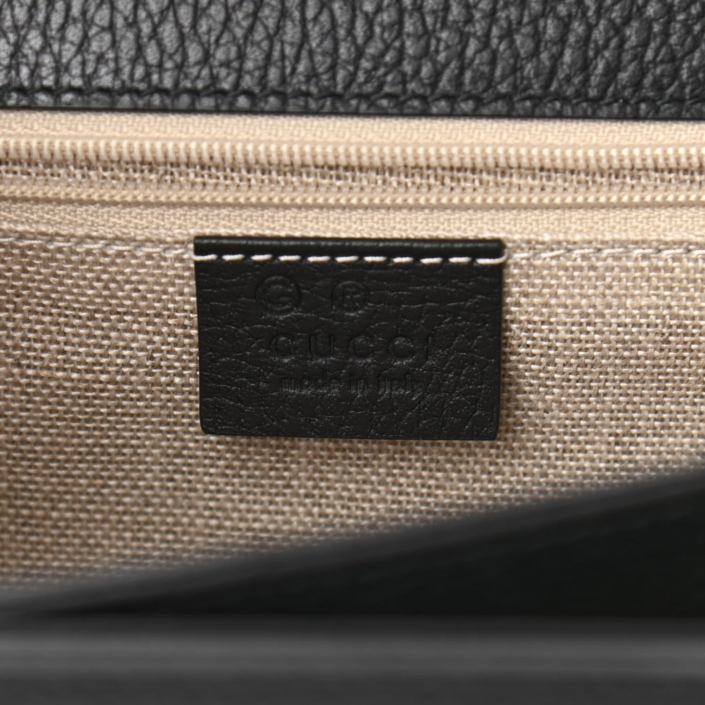 Dollar Calfskin Interlocking G Shoulder Bag Black