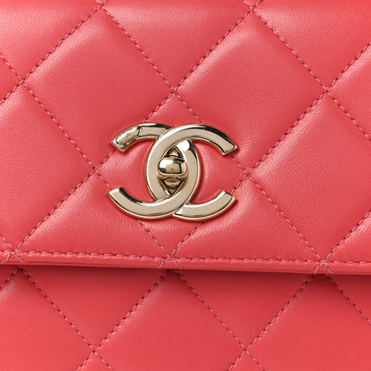 Chanel Lambskin Quilted Small Trendy CC Flap Dual Handle Bag Pink 7 of 9