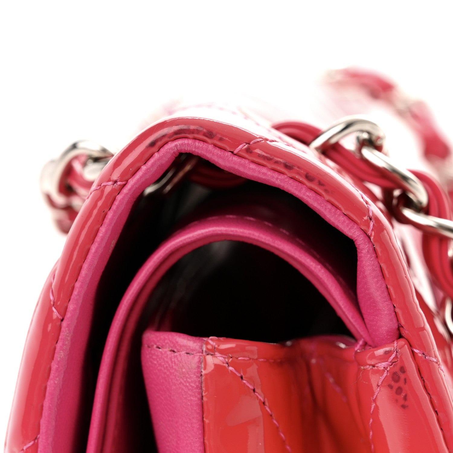 Chanel Patent Quilted Jumbo Double Flap Pink 21 of 22