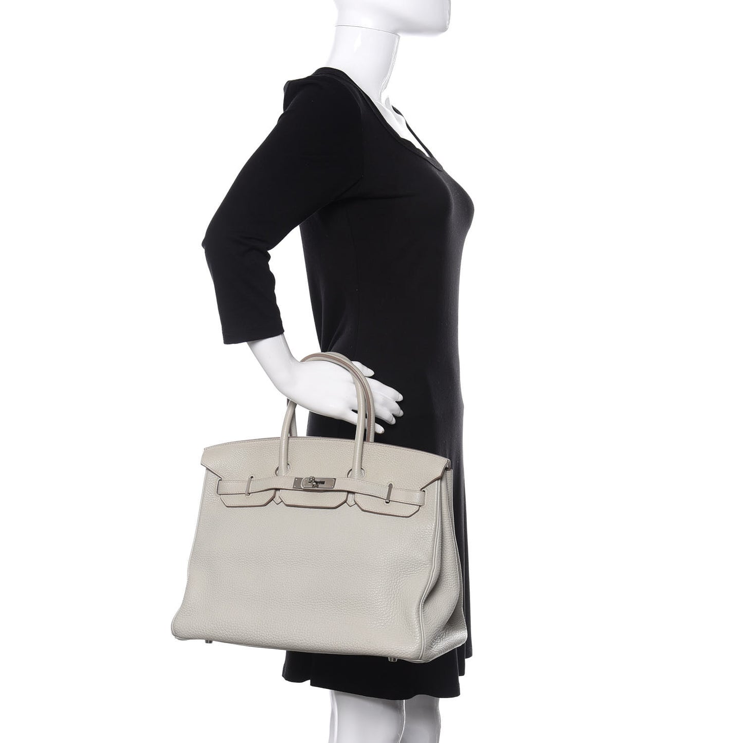 Taurillon Clemence Birkin 35 Gris Perle