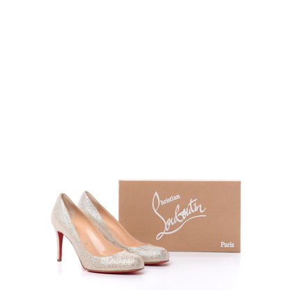 Christian Louboutin Glitter Mini Simple 85 Pumps 38.5 Gold 9 of 9