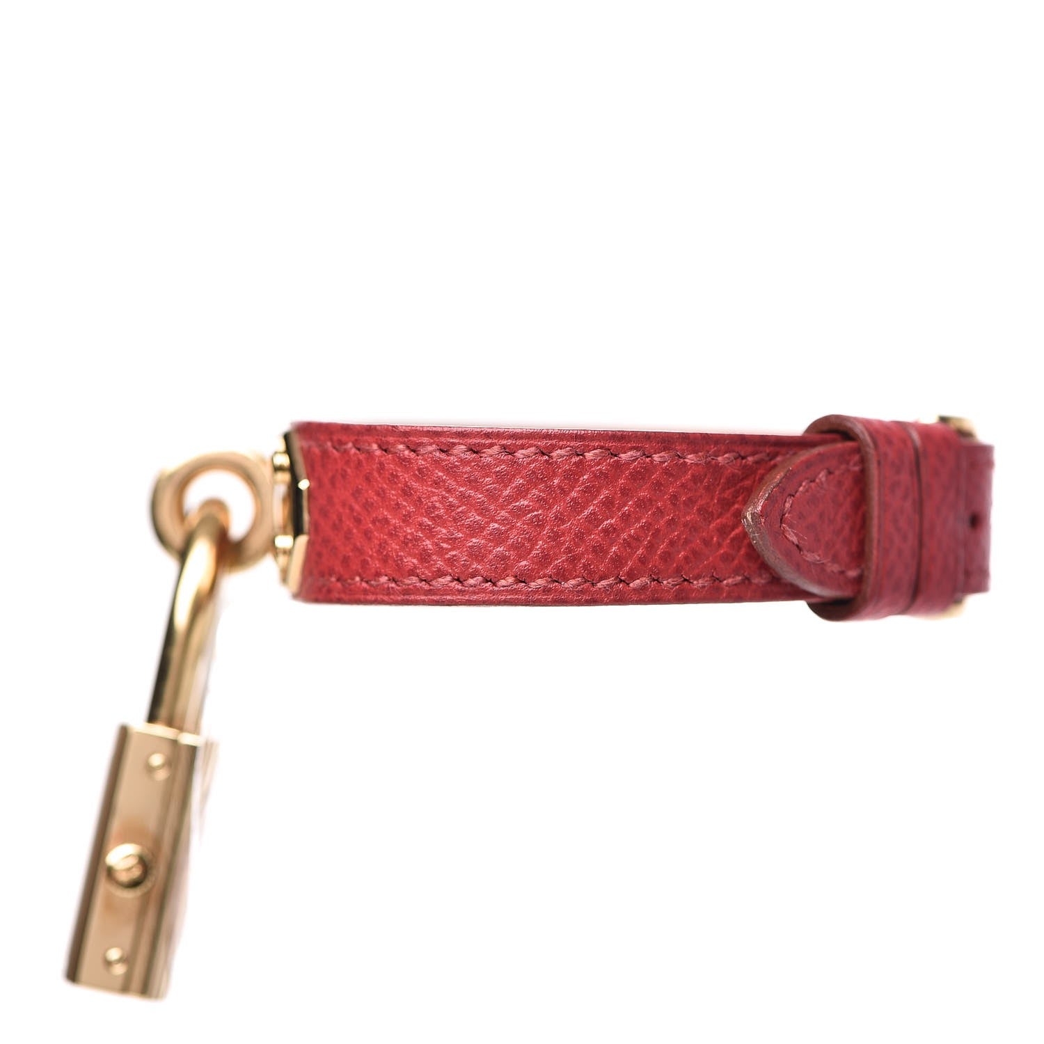 Hermes Stainless Steel Courchevel 20mm Kelly Cadena Quartz Watch Rouge Vif 4 of 13