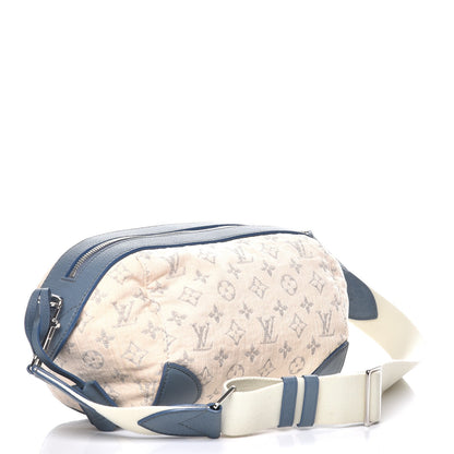 Louis Vuitton Monogram Denim Pochette Round Blue 3 of 7