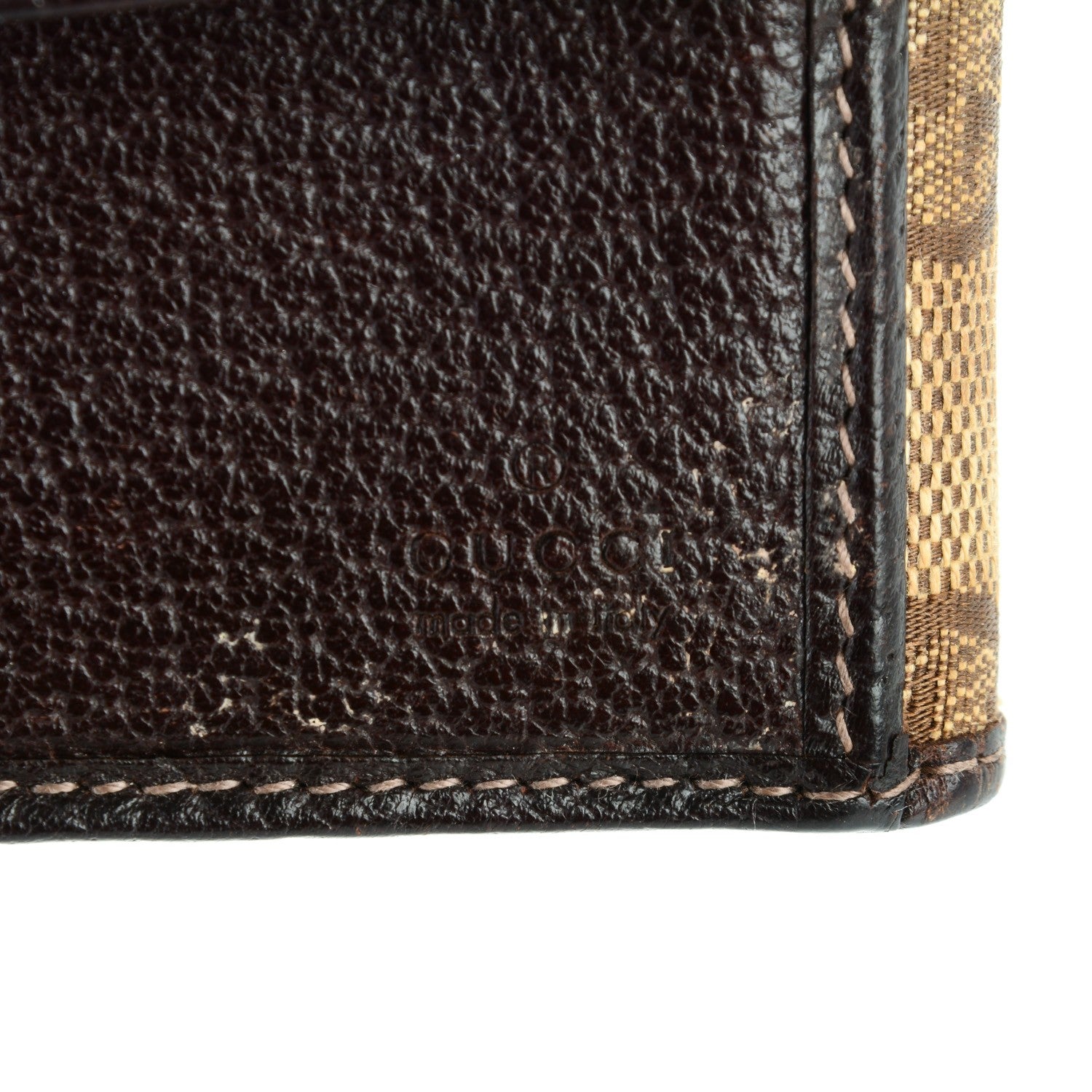 Gucci Monogram Abbey Compact Wallet Dark Brown 6 of 9
