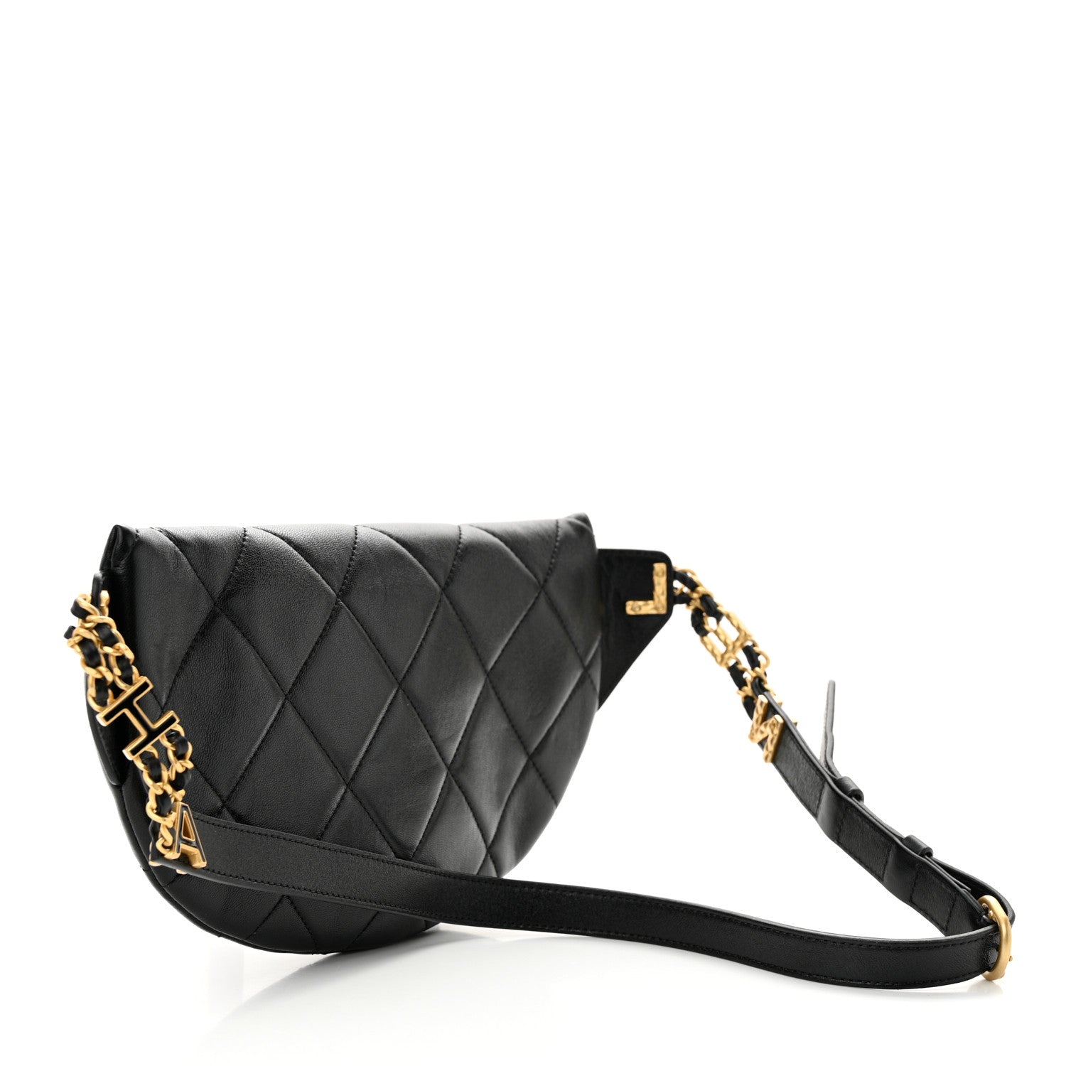 Chanel Lambskin Enamel Quilted Waist Bag Black 3 of 11