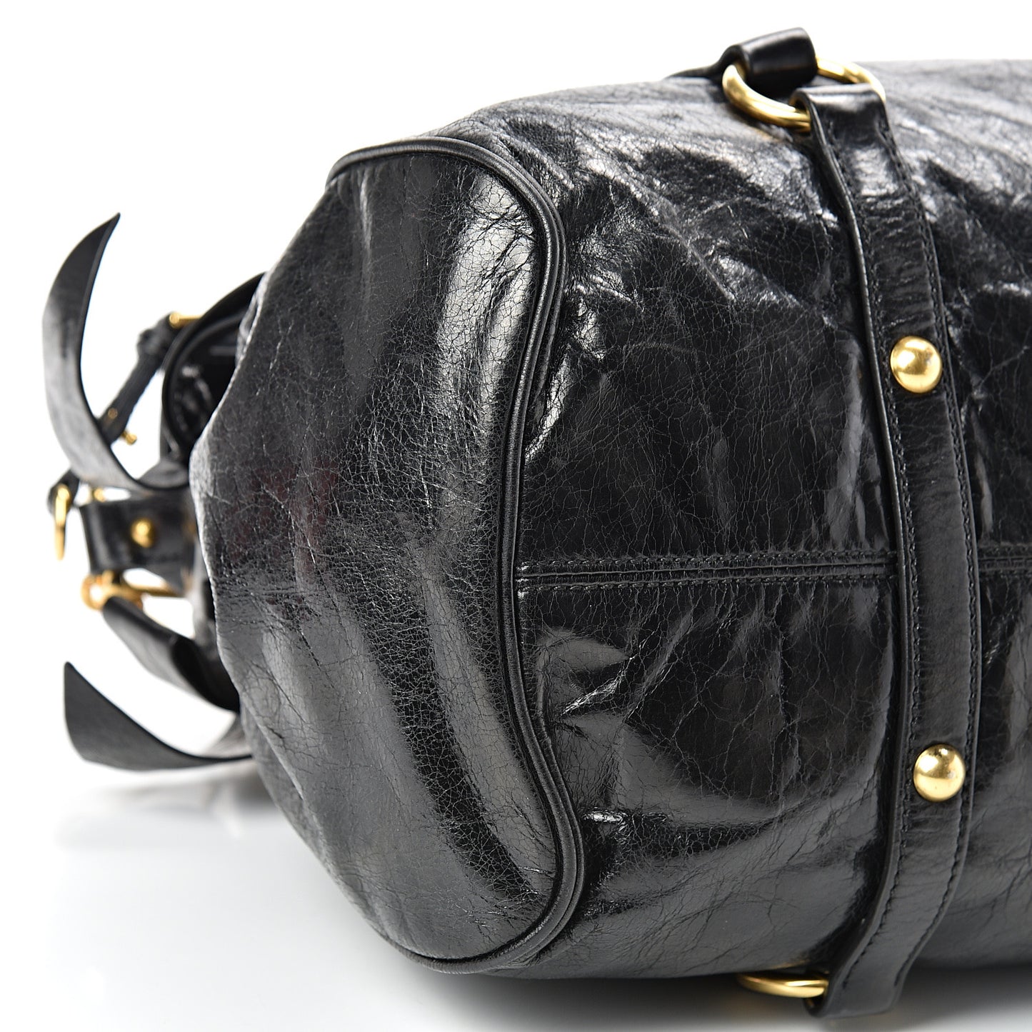 Vitello Lux Bow Tote Black
