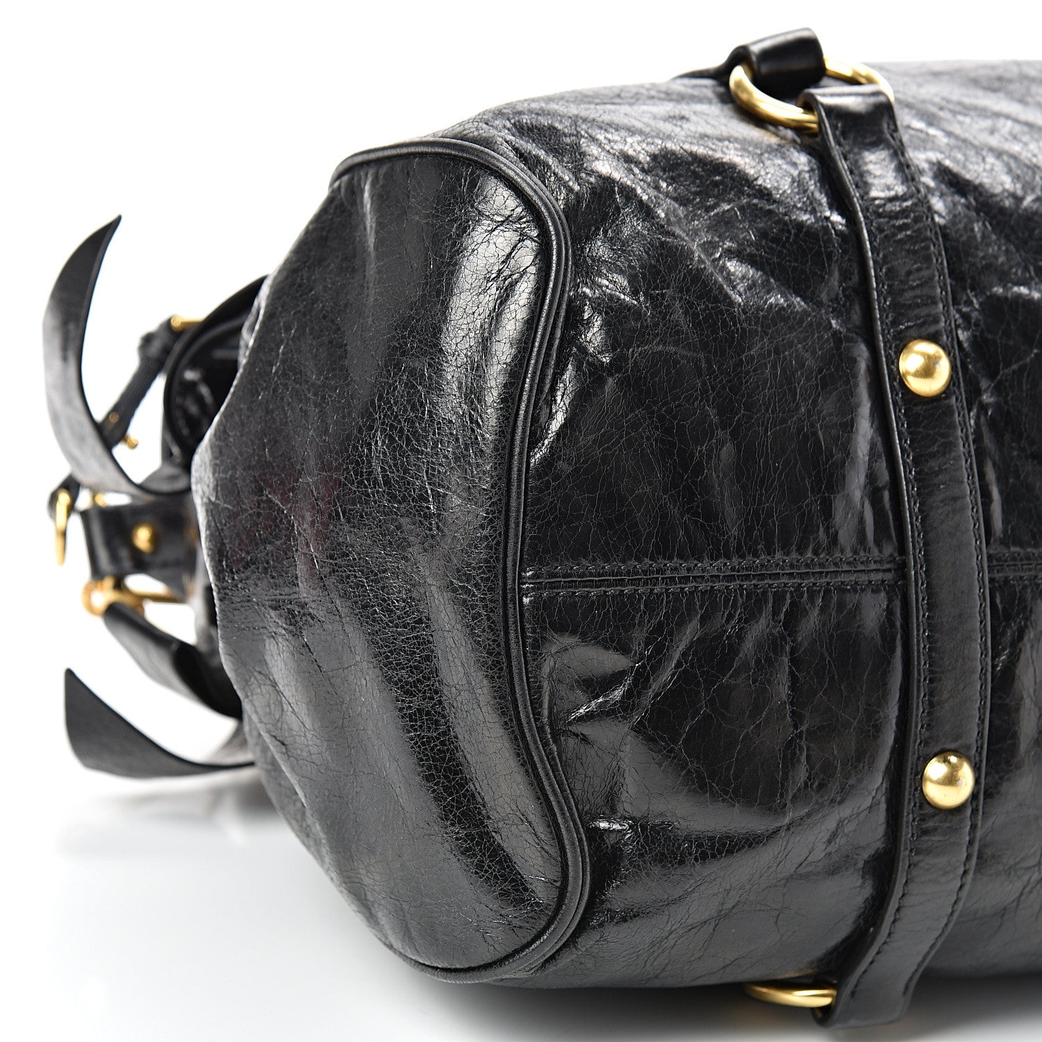 Miu Miu Vitello Lux Bow Tote Black 8 of 9