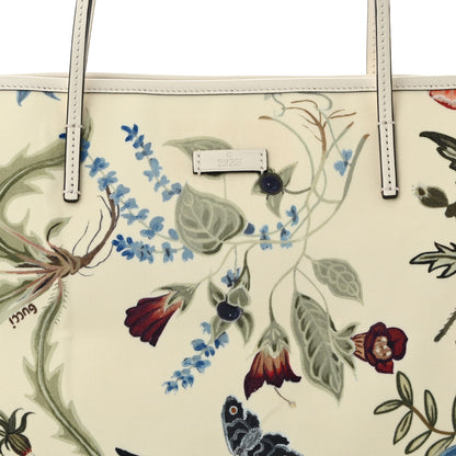Gucci Canvas Flora Knight Medium Zippered Tote White 8 of 11