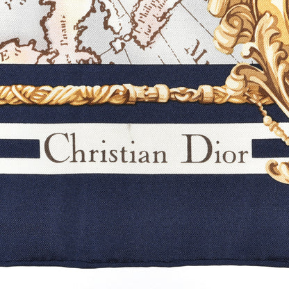 Christian Dior Silk Ship Square Scarf 2 of 3