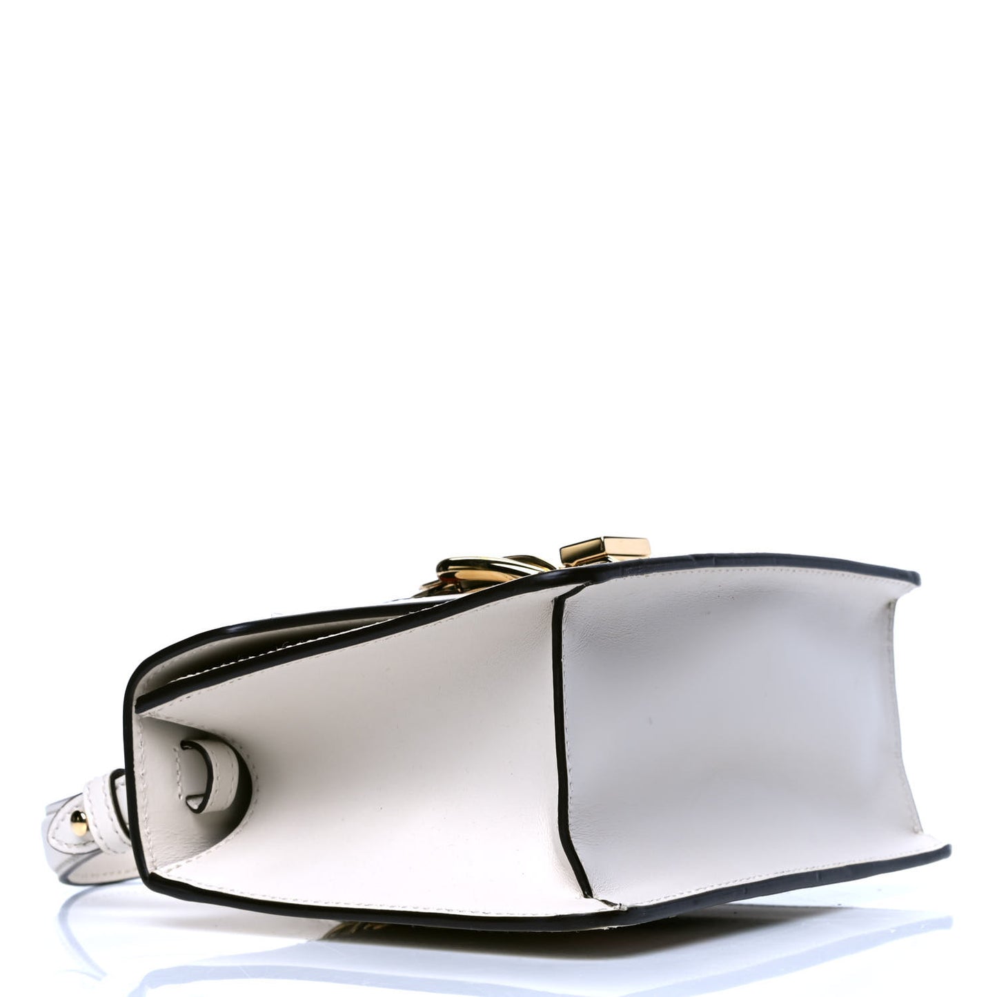 Calfskin Mini Sylvie Top Handle Bag White