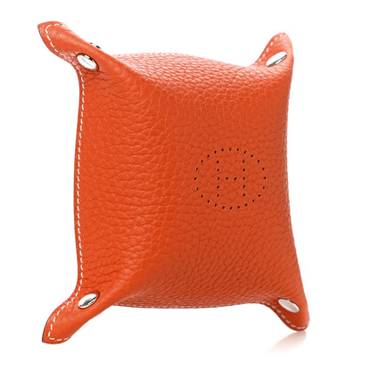 Hermes Taurillon Clemence Mises et Relances Change Tray Potiron 3 of 10