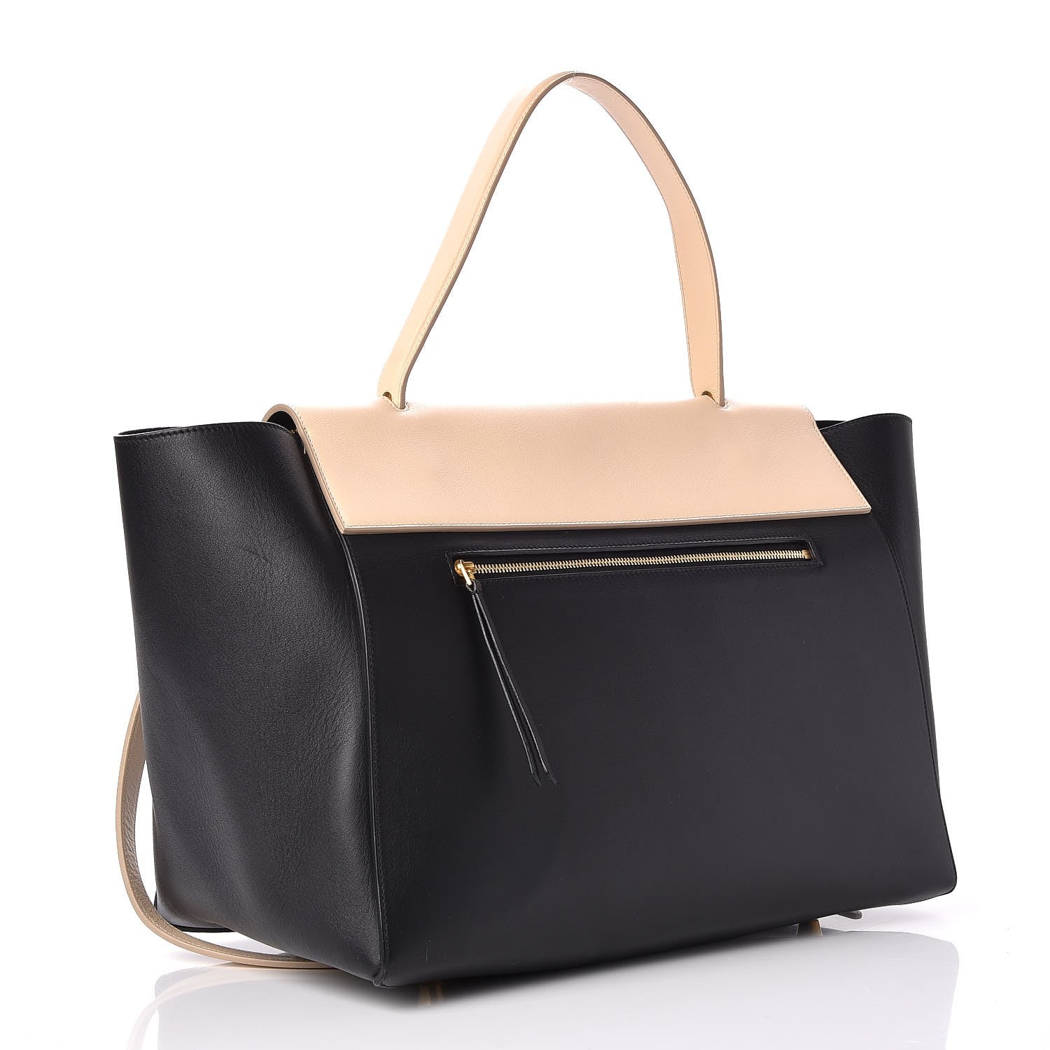 Celine Smooth Calfskin Large Bi-Color Belt Bag Black 3 of 8
