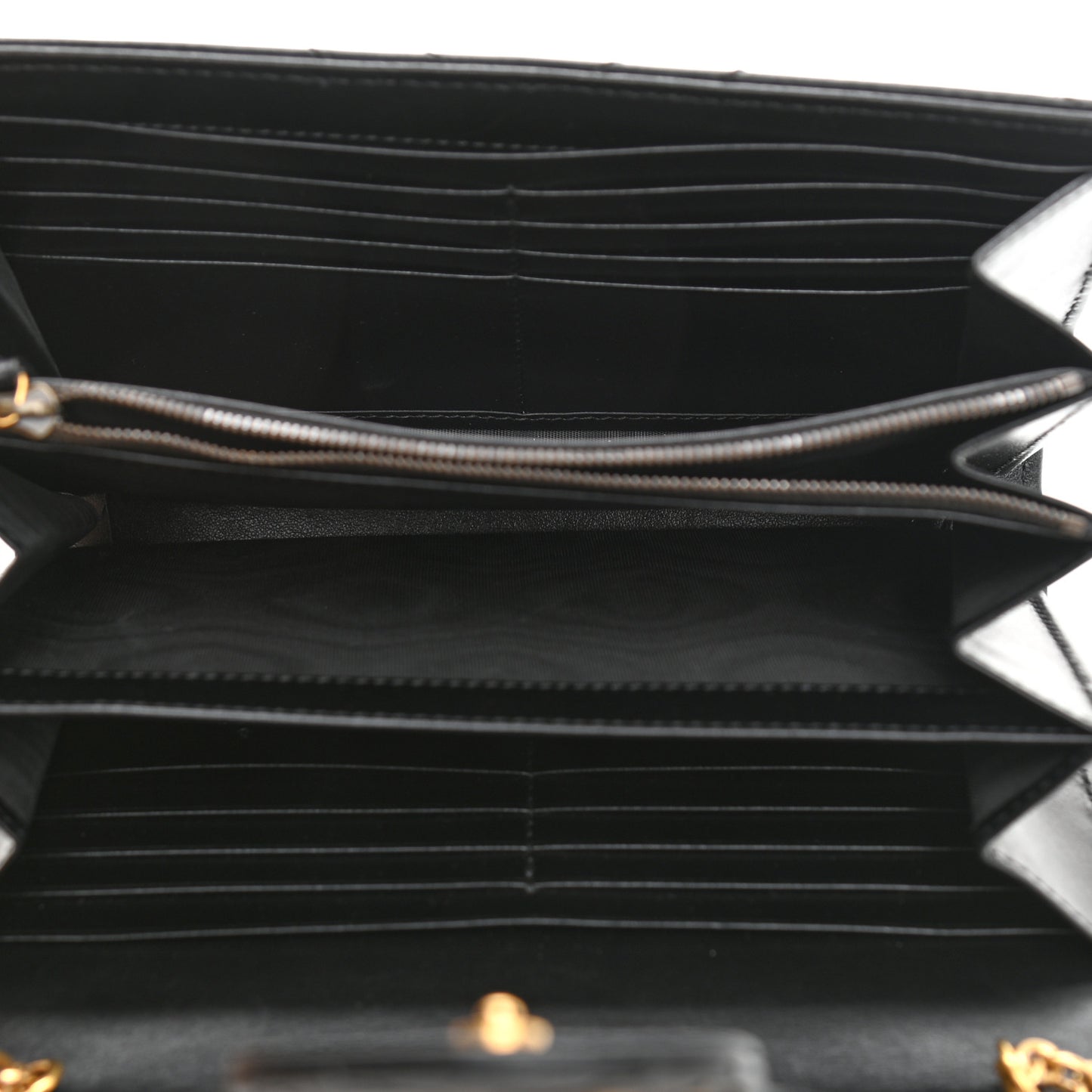 Calfskin Matelasse GG Marmont Chain Wallet Black