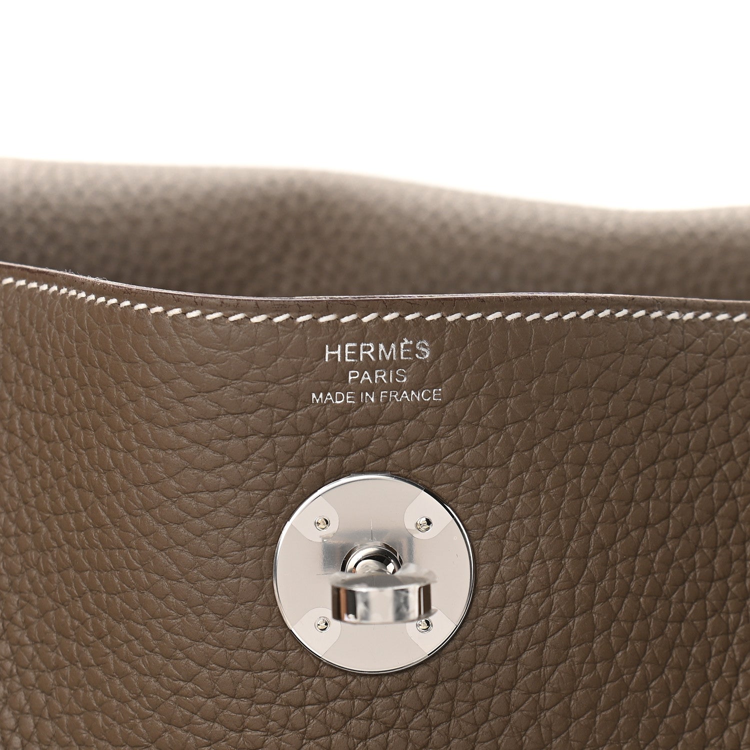 Hermes Taurillon Clemence Lindy 26 Etoupe 6 of 8