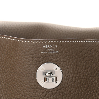 Hermes Taurillon Clemence Lindy 26 Etoupe 6 of 8