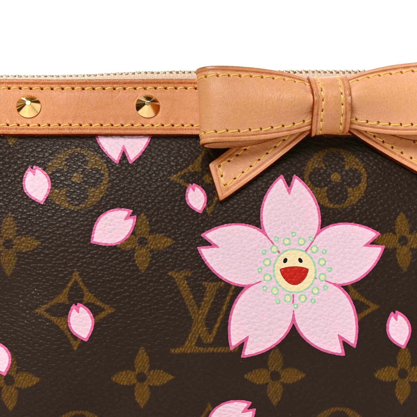 Monogram Cherry Blossom Pochette Accessories Brown