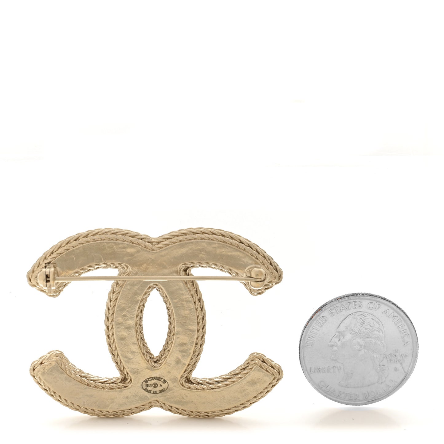 Tweed CC Brooch Gold Multicolor