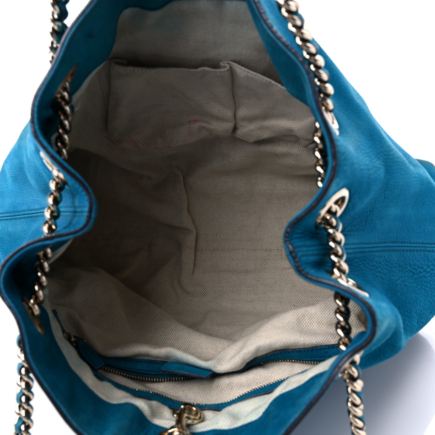 Gucci Vitello Range Medium Soho Chain Shoulder Bag Deep Cobalt 5 of 22