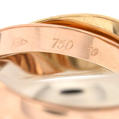 Cartier 18K Pink Yellow White Gold Classic Les Must De Cartier Trinity Ring 50 5.25 4 of 4