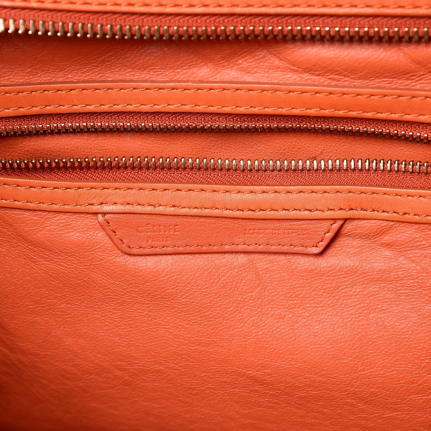 Smooth Calfskin Mini Luggage Bright Orange