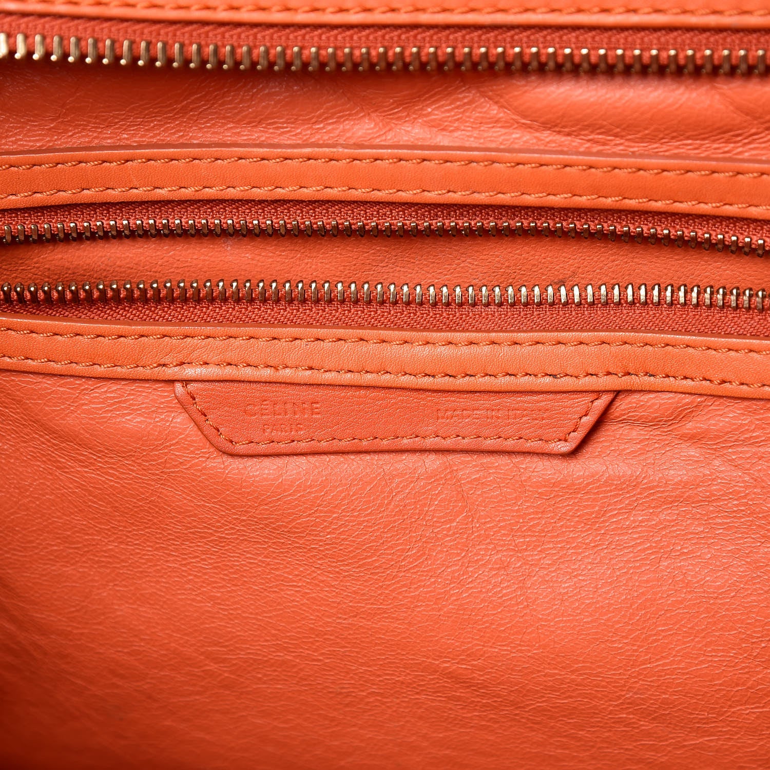 Celine Smooth Calfskin Mini Luggage Bright Orange 6 of 15