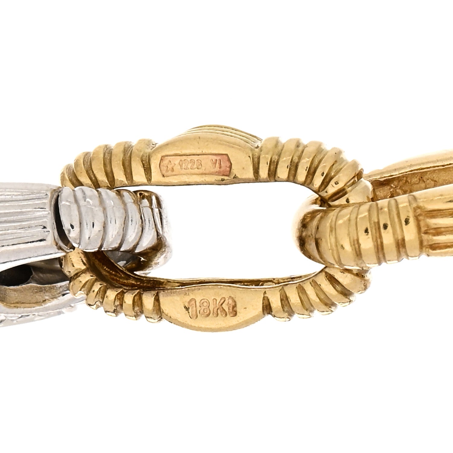 Roberto Coin 18K Yellow White Gold Diamond Appassionata Link Bracelet 3 of 3