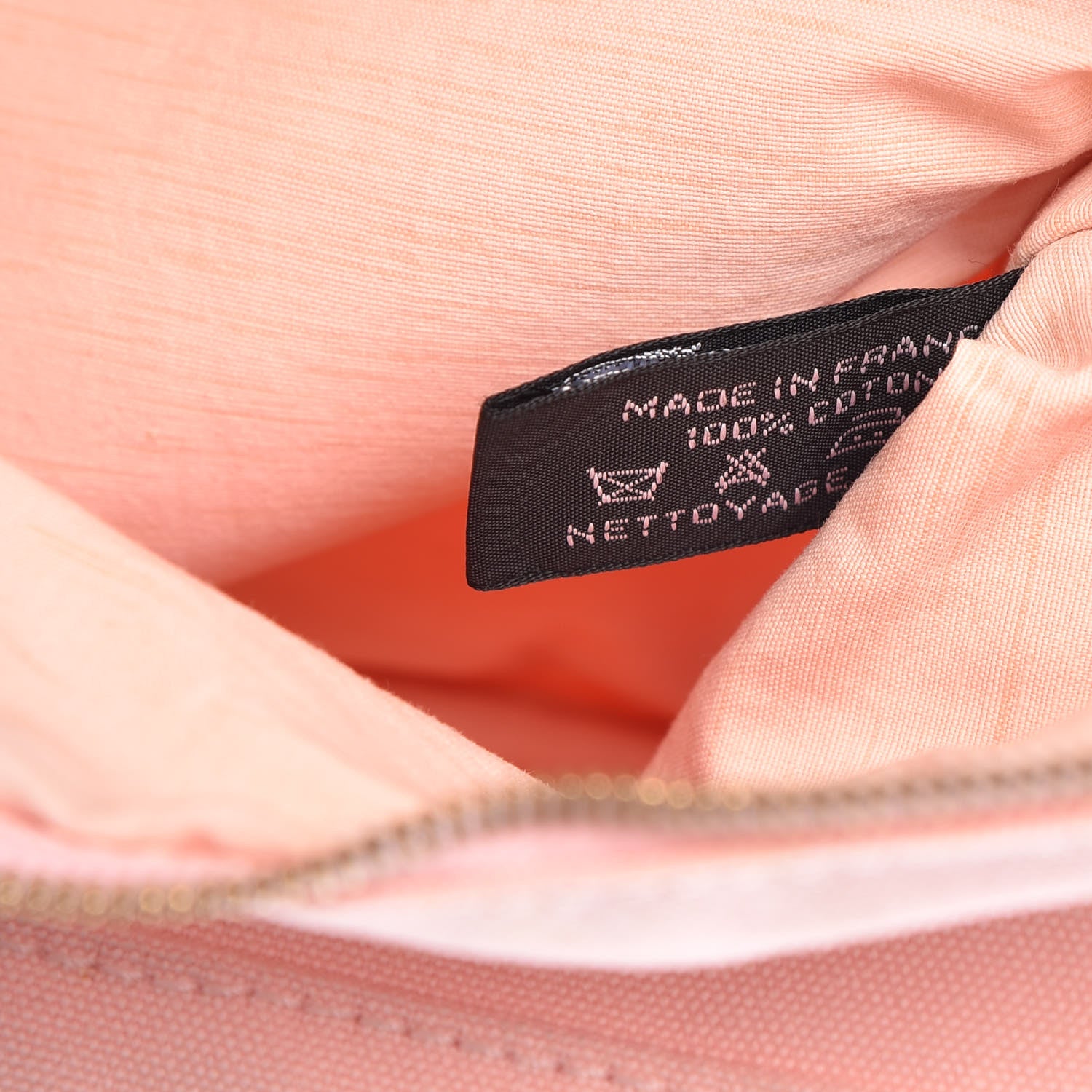 Hermes Cotton Canvas Bolide Travel Cosmetic Pouch MM Pink 7 of 11