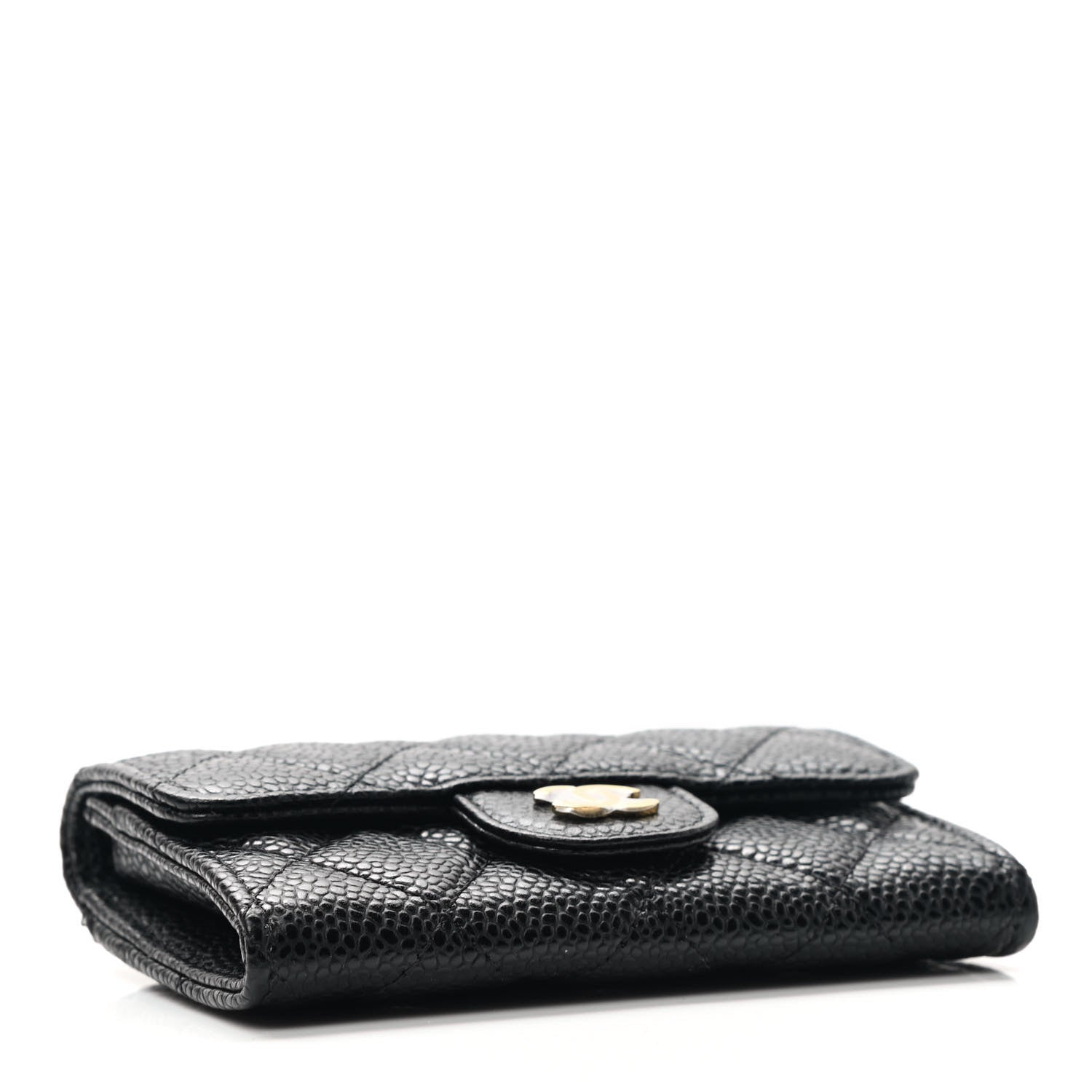 Chanel Caviar Quilted Flap Card Holder Wallet Black 4 of 9