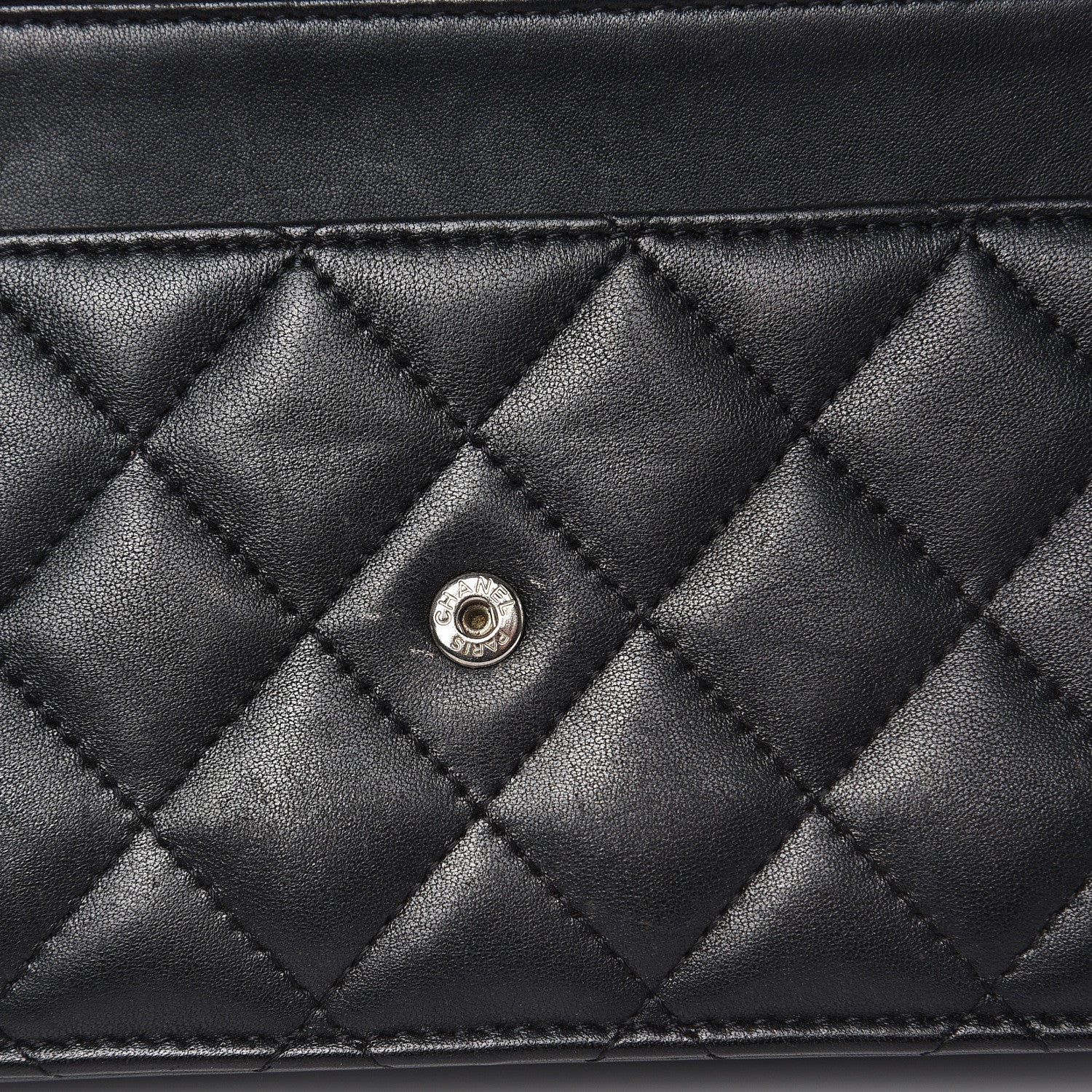 Chanel Lambskin Quilted Wallet On Chain WOC Black 19 of 19