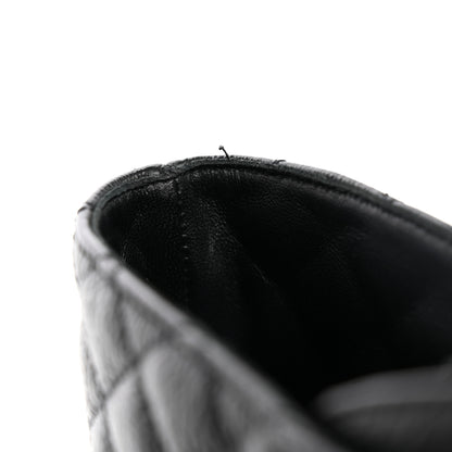 Chanel Shiny Lambskin Quilted Lace Up Combat Boots 42 Black 14 of 14