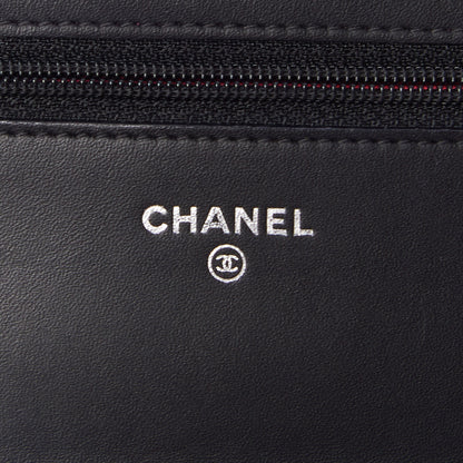 Chanel Calfskin Quilted Cambon Wallet On Chain WOC Black 10 of 12