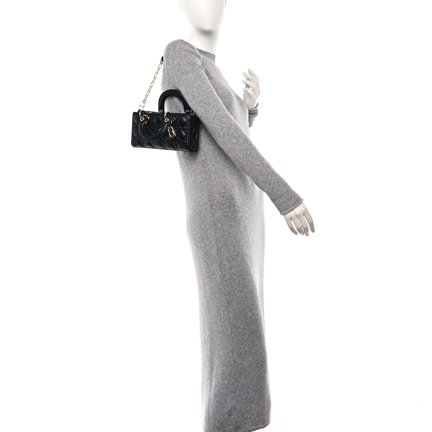 Christian Dior Lambskin Cannage Small Lady D-Joy Black 2 of 11