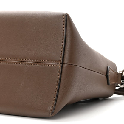 Fendi Vitello Dolce Bi-Color FF 1974 Embossed Medium By The Way Boston Bag Maya Black 11 of 13