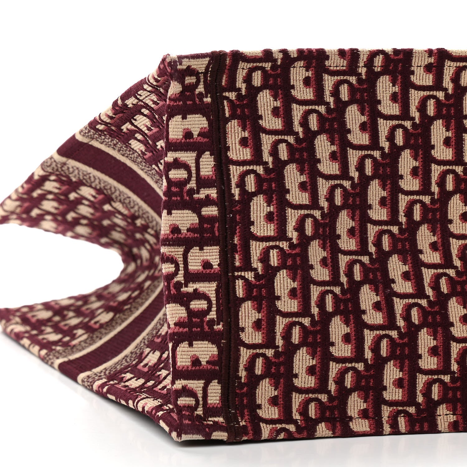 Christian Dior Oblique Large Book Tote Burgundy Multicolor 9 of 12