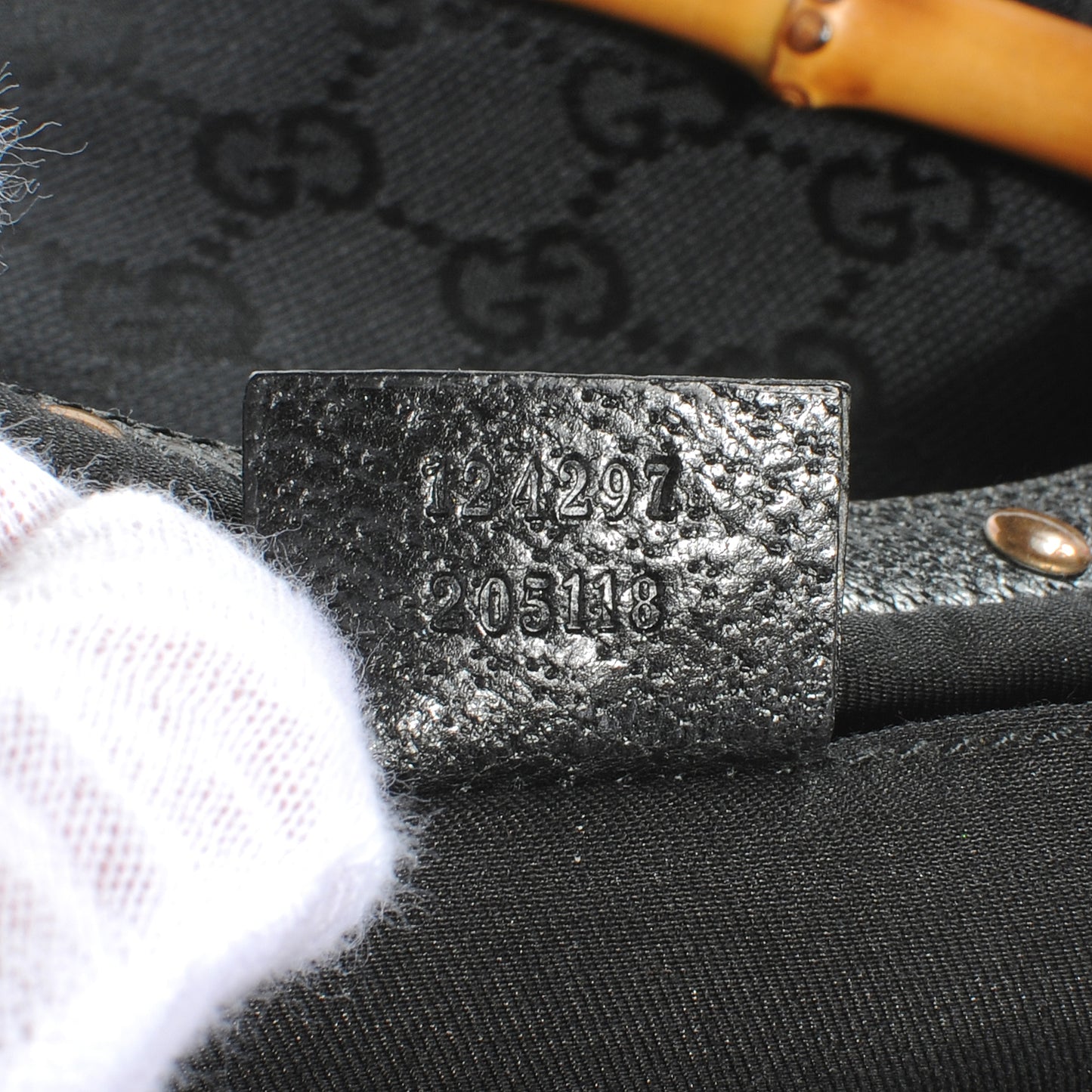 Monogram Bamboo Small Handbag Black