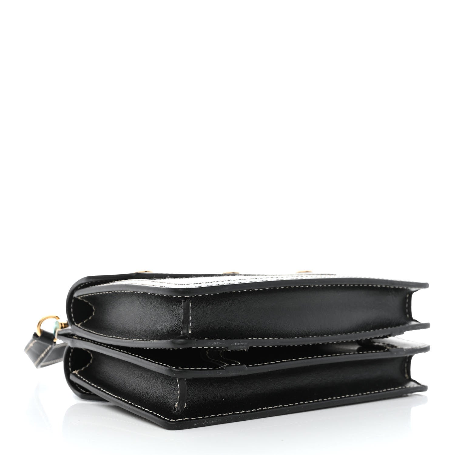Burberry Smooth Calfskin Canvas Horseferry Print Mini Title Bag with Pocket Black 4 of 8