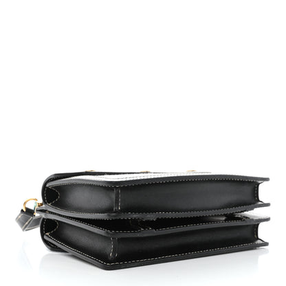 Burberry Smooth Calfskin Canvas Horseferry Print Mini Title Bag with Pocket Black 4 of 8