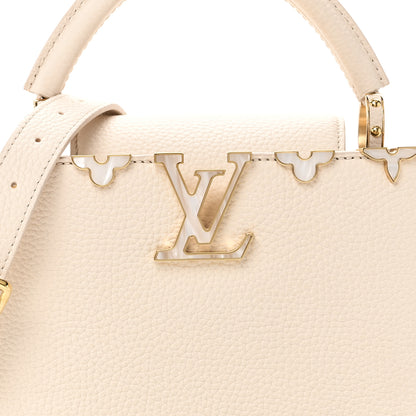 Louis Vuitton Taurillon Mother of Pearl Flowers Capucines BB Creme Nacre 7 of 10