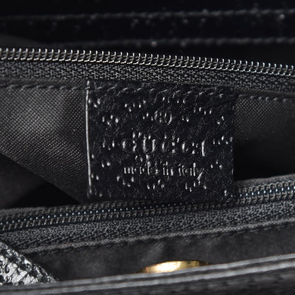Gucci Calfskin Bamboo Top Handle Tote Black 6 of 11
