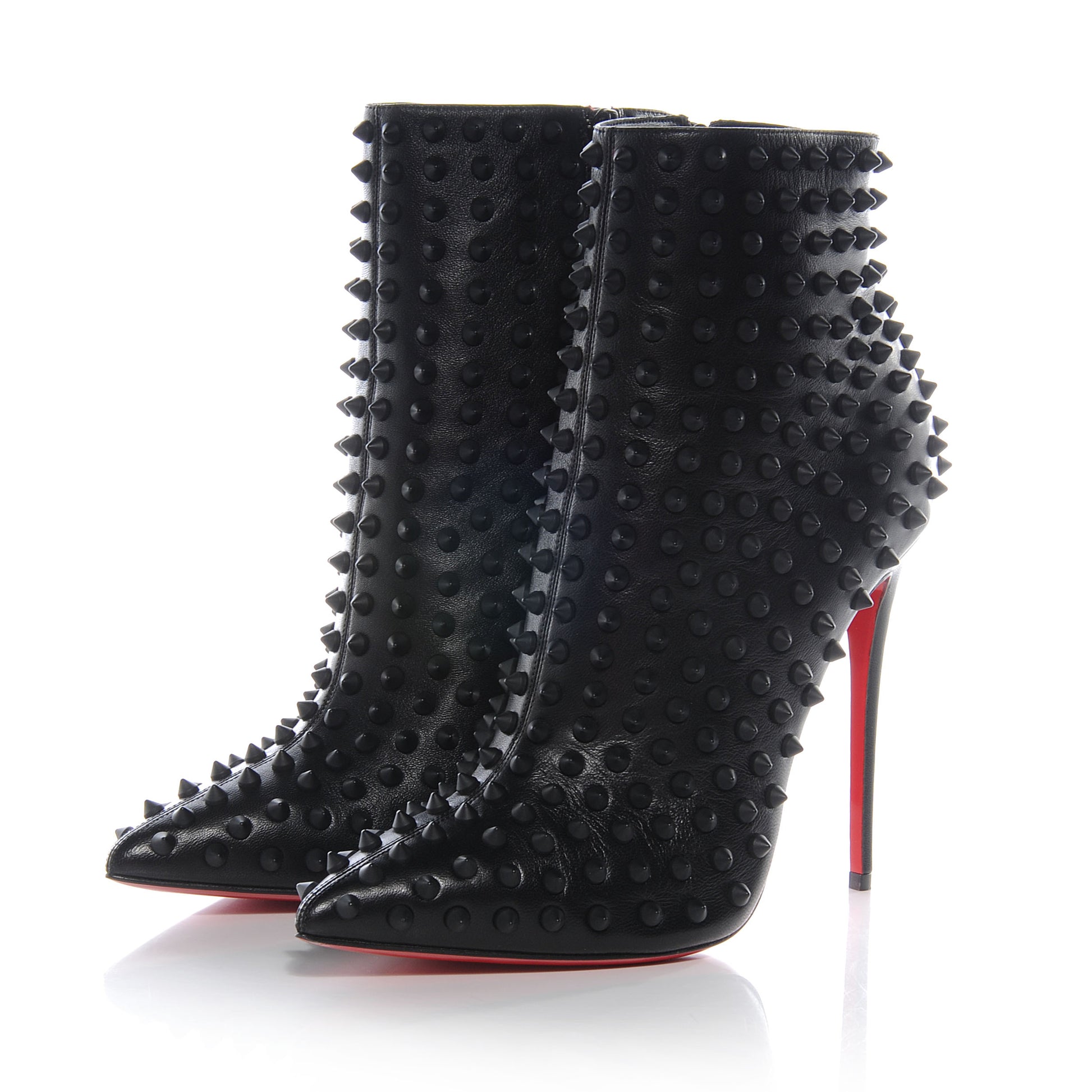Christian Louboutin Kid Snakilta 120 Booties 38.5 Black 3 of 6