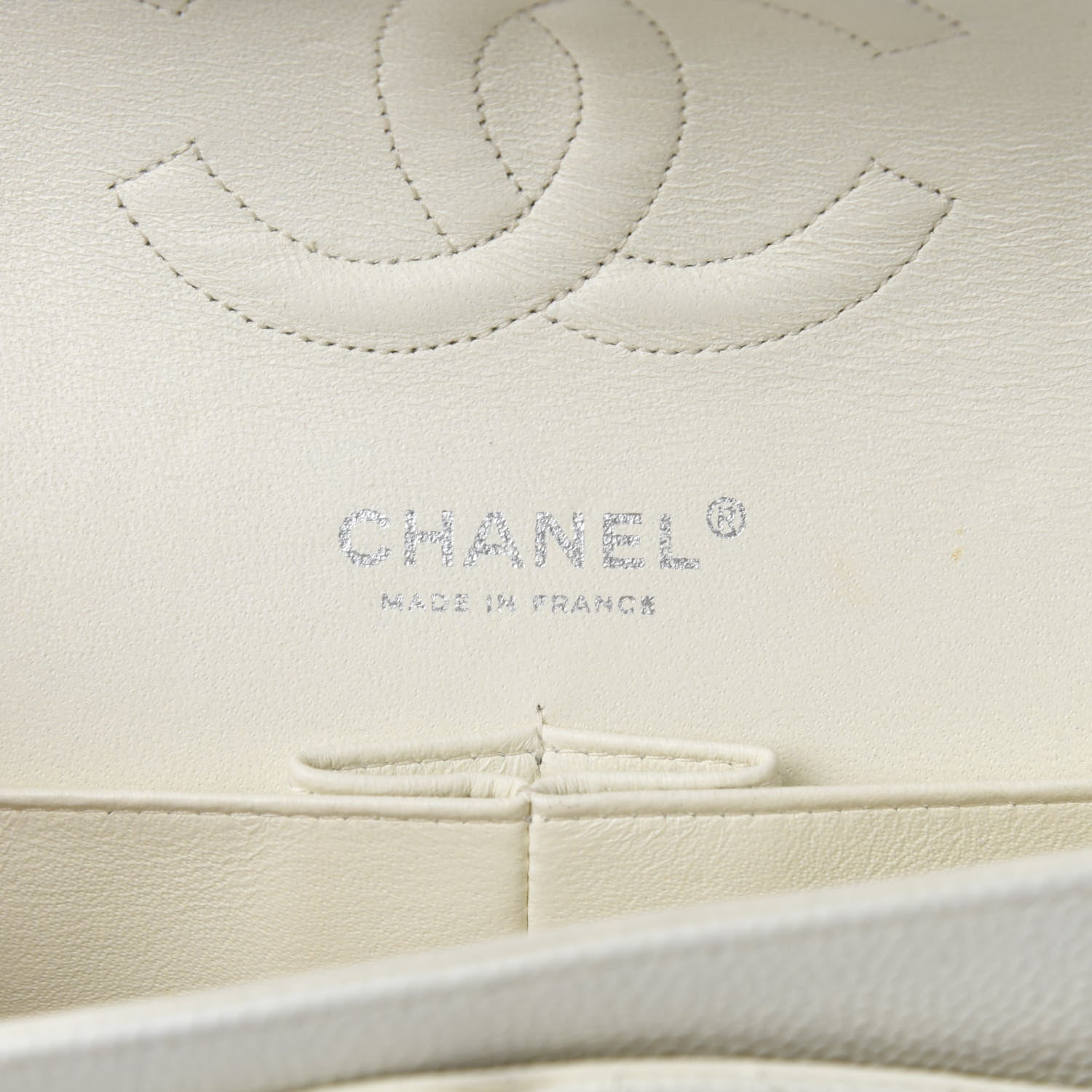 Chanel Caviar Quilted Medium Double Flap White 14 of 17