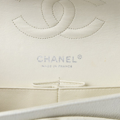 Chanel Caviar Quilted Medium Double Flap White 14 of 17