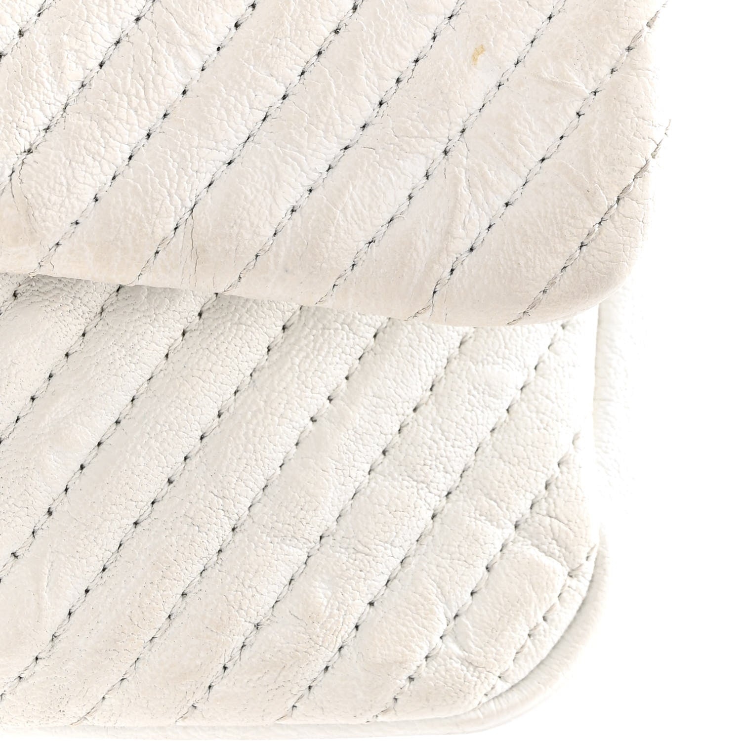 Chanel Calfskin Surpique Chevron Small Flap White 12 of 14